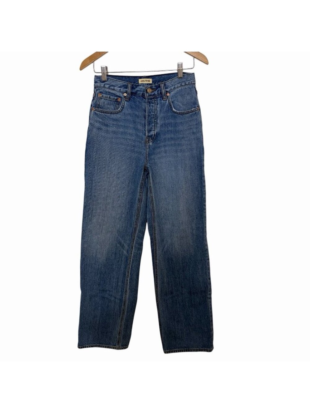 GRLFRND the Brooklyn high rise loose straight jeans size 27